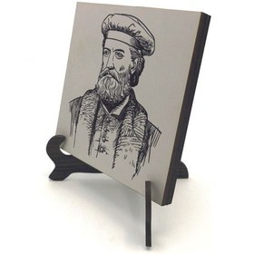Resim İtalyan Kaşif Marco Polo Baskılı Mdf Masaüstlük 10x10 