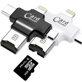 Resim Card Reader Micro SD Usb Apple iphone Lightning Type C Çoklayıcı 
