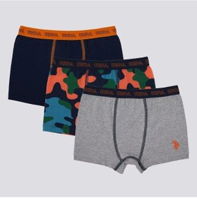 Resim U.s. Polo Erkek Çocuk Boxer 3'lü Takım 1373 Navy Navy İndigo 