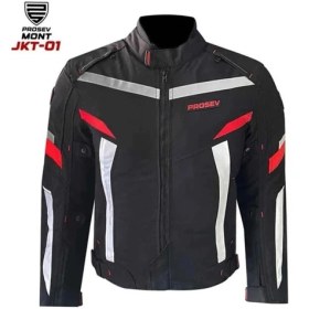 Resim Prosev Jkt-01 4 Mevsim Motorsiklet Montu ( Prosev Jkt-01 Black-Red Motosiklet Mont ) 