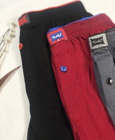 Resim Tutku Erkek Karışık Renkli Pamuk Düğmeli Penye 4'Lü Boxer 001 