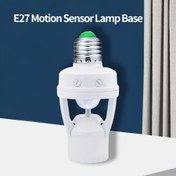 Resim 1 adet E27 Hareket Sensörlü Lamba Tabanı, PIR İnsan Algılama Işık Ampulü Anahtarı Zaman Gecikme Ayar Kontrolü ile, 85-265V Kablolama LED Dönüştürücü Oda Elektrik Kullanımı için, Otomatik Işık Kontrolü|Modern Işık Aksesuarı|Dayanıklı Plastik Gövde, Hareket Sensörlü Işık İç Mekan 