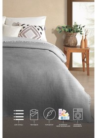 Resim Elart Rubby Müslin Pike Tek Kişilik 160x220 Cm Antrasit Antrasit 