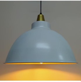 Resim Riolight Retro Beyaz Içi Altın Tekli Metal Sarkıt (538296510) 