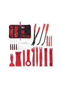 Resim Singree 30 Parçalı Araç İç Paneli Sökme Takma Seti - Kırmızı Plastik Çantalı Otomobil Aksesuar Aletleri 