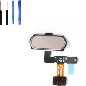 Resim Telefon Kulübesi Samsung J7 J700 Uyumlu Home Tuş Bordu + Tamir Seti Gümüş 