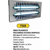 Resim Arı Metal Sinek Öldürücü Paslanmaz Çelik Duvara Montajlı 