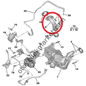 Resim Peugeot Boxer (2020-2023) 2.2 Hdi Egr Egzoz Gazı Geri Dönüşüm Borusu (Orijinal) 