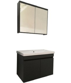 Resim Üsküp Antrasit 65 Cm Banyo Dolabi Takim Antrasit 