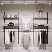 Resim AFE DEKOR Mağaza Raf Sistemi, Askılık Sistemi, Butik Rafı, Mağaza Stand, Giyinme Odası, 275x200 Cm 