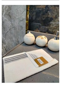 Resim Sher Çi Zgi Li El Havlusu 30x50 Beyaz - Gri 