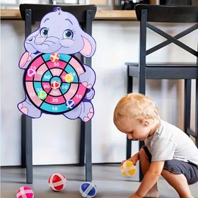 Resim 1 set Renkli Fil Yapışkan Top Atma Güvenli, Etkileşimli Aile Oyunu Koordinasyonu ve Bağlantı Geliştirme, Mükemmel İç/Dış Mekan Eğlence Oyunu Noel 