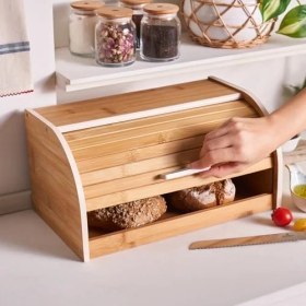 Resim Aesco Aksel Bamboo Ekmek Kutusu 