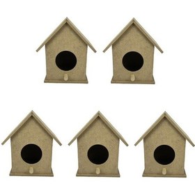 Resim Çantayurdu Küçük Boy Beşli Boyanabilir Ahşap Kuş Evi 13x10 Cm 