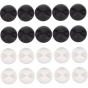 Resim 20’li Kablo Sabitleme Klipsi Seti | Siyah & Beyaz Kablo Düzenleyici | Masa Üstü, Ofis, Ev ve Tv Kablo Yönetimi Için Yapışkanlı Klipsler 