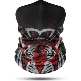 Resim Dair Aksesuar Kırmızı Kaplan Desenli Motosiklet Boyunluk Bandana Outdoor 