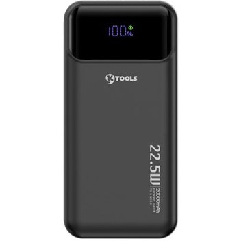 KTOOLS Buıldted In Dahılı Pd Kablolu 20000 mAh Siyah Powerbank