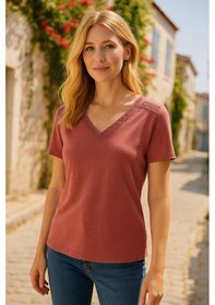 Resim Fashion Friends Bayan Bluz 25y1201k1 Gül Kurusu Gül Kurusu 