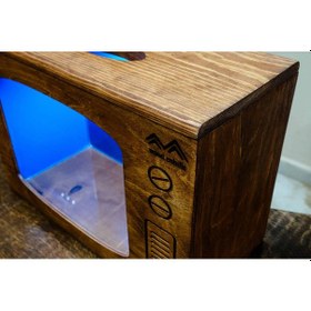 Resim Woodenhills Ahşap Tv Dekorlu Akvaryum 