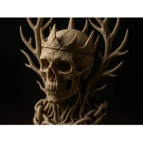 Resim Crowned Roots Of Silence – Sanatsal Dekoratif Heykel 