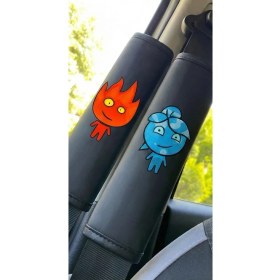 Resim Car Ateş ve Su Temalı Emniyet Kemeri Pedi - 2'li Set 
