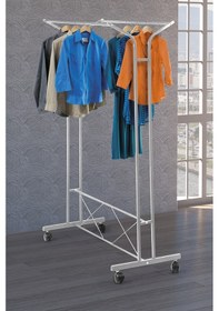 Resim Retodesign Retohome V Konfeksiyon Ayakli Tekerlekli Aski Beyaz 