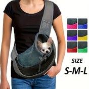 Resim Yansıtıcı Pet Sling Taşıyıcı Nefes Alabilen Fileli Seyahat Güvenliği Sling Taşıyıcı Evcil Hayvanlar İçin Dışarı Çıkma 