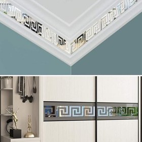 Resim Aputue Ayna Duvar Stickerı, 30 Parça Çıkarılabilir Kendinden Yapışkanlı Akrilik Ayna Duvar Dekoru, Geometrik Yunan Desenli, Oturma Odası Yatak Odası TV Arka Planı Duvar Dekorasyonu (Gümüş) 