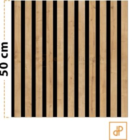 Resim Mdf Ahşap Akustik Duvar ve Tavan Kaplama Paneli 50 x 50 cm Safir Meşe 