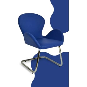 Resim Bürocci Roberta Misafir Koltuğu - Lacivert Deri - 2069J0103 