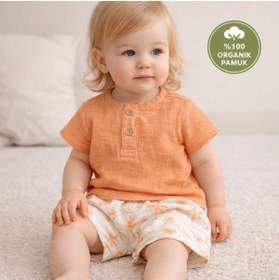 Resim Mother Love % 100 ORGANİK PAMUKLU MÜSLİN TAKIM 