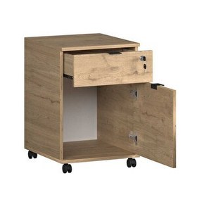 Resim Adore Mobilya Rio Ofis Kilitli Çekmeceli Keson - Florida Meşe 41x61x45 CM 