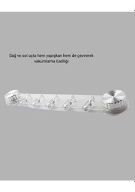 Resim Duvar Tipi Vakumlu Askılık Şeffaf Orta Tasarımlı Renkli 