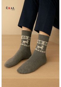 Resim Kral Socks Unisex 3'lü Alpaka Yünlü Çorap Termal Kalın Yumuşak Kışlık Bot Çorabı Asorti 