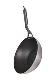 Resim Mehtap Chefline İndüksiyon Tabanlı Wok Tava 26 Cm Cam Kapaklı Gri 