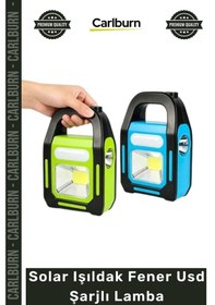 Resim Şarjlılamba Kamp Aydınlatma Güneş Panelli Taşınabilir Acil Led Solar Işıldak Fener Usd Şarj Lamba Çok Renkli 