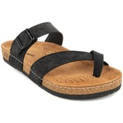 Resim Hush Puppies Apavu (624401) Anatomik Taban Hakiki Deri Parmak Arası Ayarlanabilir Tokalı Erkek Terlik 