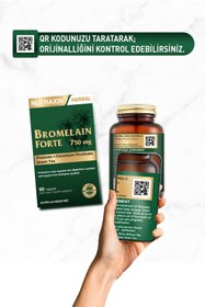 Resim Nutraxin Bromelain Forte 750 mg 60 Tablet Krom Yeşilçay Probiyotik 