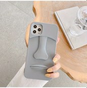 Resim Turcoshop11 İphone 11 Gri Avrupa Amerikan Tarzı Karton Retro Sanat Taş Heykel 3b Kreatif Koruma Kılıfı 