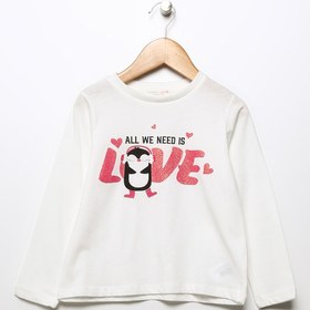 Resim Mammaramma Baskılı Ekru Bebek T-shirt 22fwg-64 