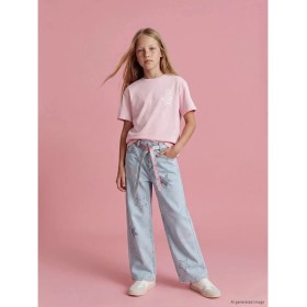 Resim LC Waikiki Lcw Kids Mavi Wideleg Taş Işlemeli Kız Çocuk Jean Pantolon 