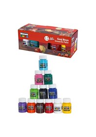 Resim Guaj Boya 12 Renk 30 Ml 1 Paket Nova Color Guaj Boya Seti 12 Li Su Bazlı Şişe Canlı Renkler Resim Okul Çok Renkli 