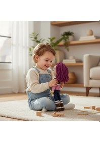 Resim Amigurumi Oyuncak Bebek Çocuklar İçin Oyun Arkadaşı Çok Renkli 
