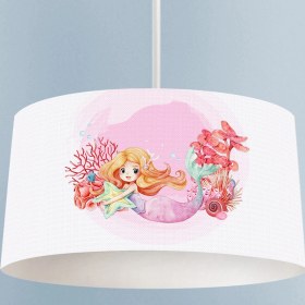 Resim Talia Home Deniz Kızı Baskılı Çocuk Odası Sarkıt Avize 