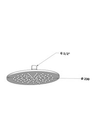 Resim Fause Tepe Duş Başlığı Oval Ø23 Cm Siyah Ktd121-b Siyah 
