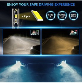 Resim Lemestar A6 H1 Led Far Ampulü 120w 6500k 12000lm Ip68 Su Geçirmez 10-32v Çift Paket 