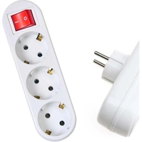 Resim Fetih Üçlü Golyat Priz Topraklı Anahtarlı 106-03 