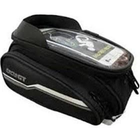 Resim FORTE GT BİSİKLET HEYBE ÇANTA KADRO ÜSTÜ TELEFONLUKLU SİYAH GRİ X Siyah 