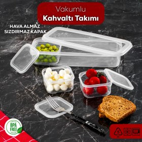 Resim Porsima 4368 Freshlock Vakumlu Kahvaltılık Çok Amaçlı Saklama Kabı Kahvaltı Seti 