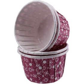 Resim Cupcake Kalıbı Orta Boy 50x39 Mm Kar Desenli 100 Adet Mor N11.1039 